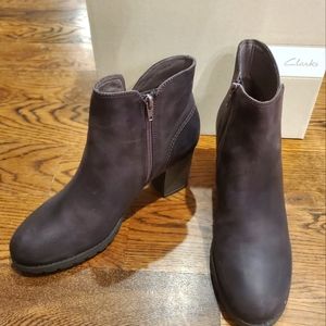 Clarks Verona Trish Taupe Leather 9.5